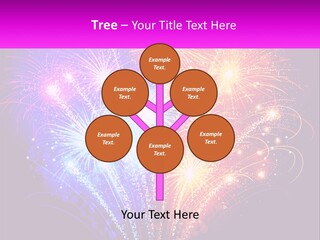 A Colorful Fireworks Display On A Black Background PowerPoint Template