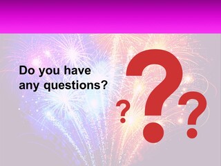 A Colorful Fireworks Display On A Black Background PowerPoint Template