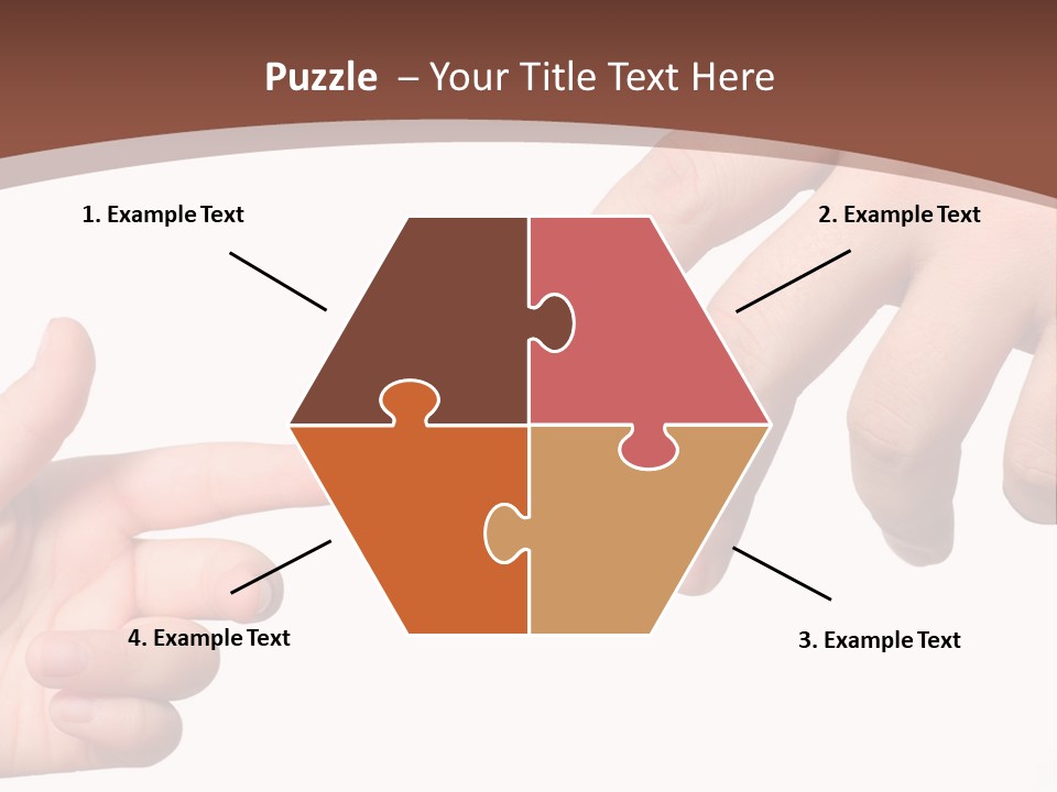 Two Hands Reaching For Each Other In Front Of A Brown Background PowerPoint Template