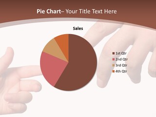 Two Hands Reaching For Each Other In Front Of A Brown Background PowerPoint Template