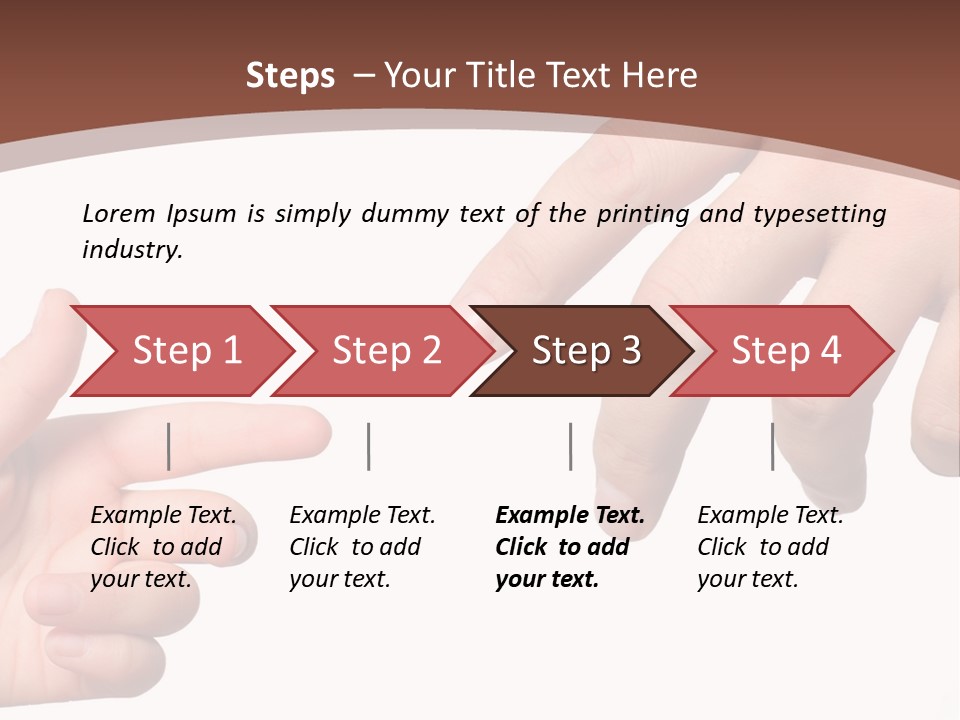 Two Hands Reaching For Each Other In Front Of A Brown Background PowerPoint Template