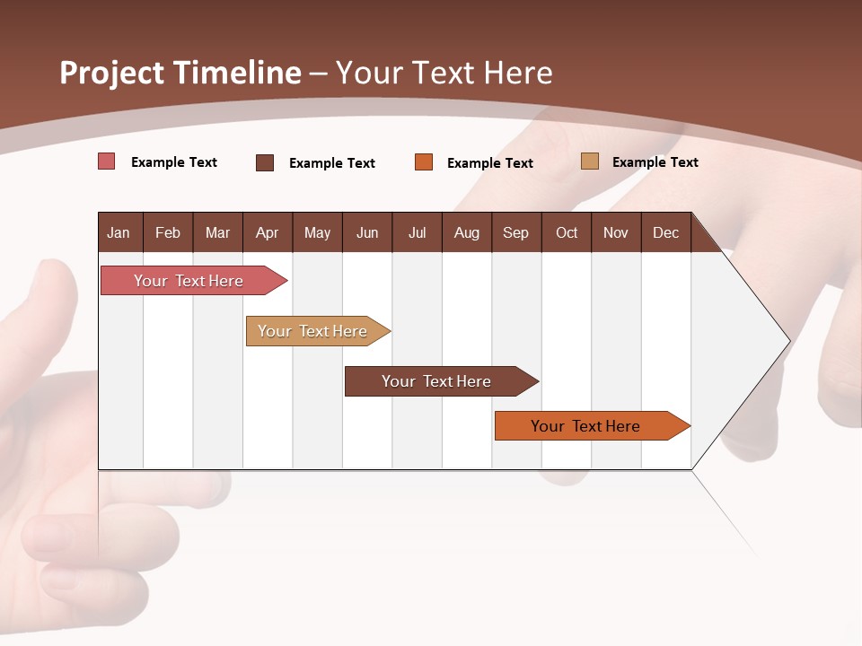 Two Hands Reaching For Each Other In Front Of A Brown Background PowerPoint Template