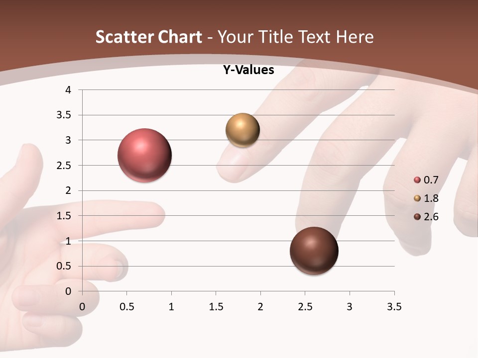 Two Hands Reaching For Each Other In Front Of A Brown Background PowerPoint Template