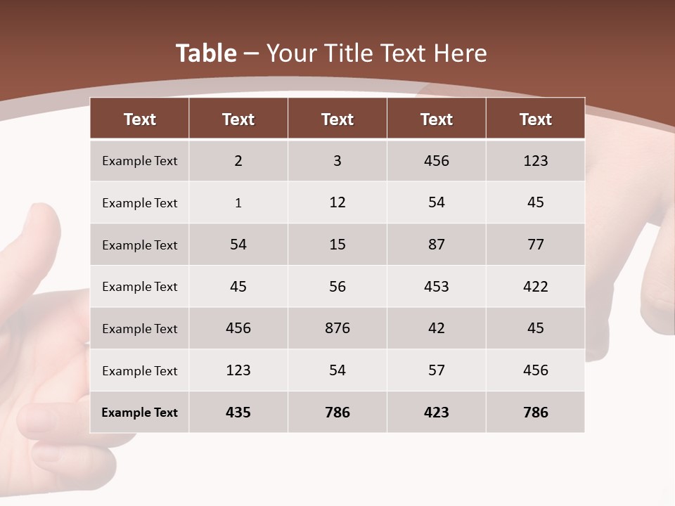 Two Hands Reaching For Each Other In Front Of A Brown Background PowerPoint Template