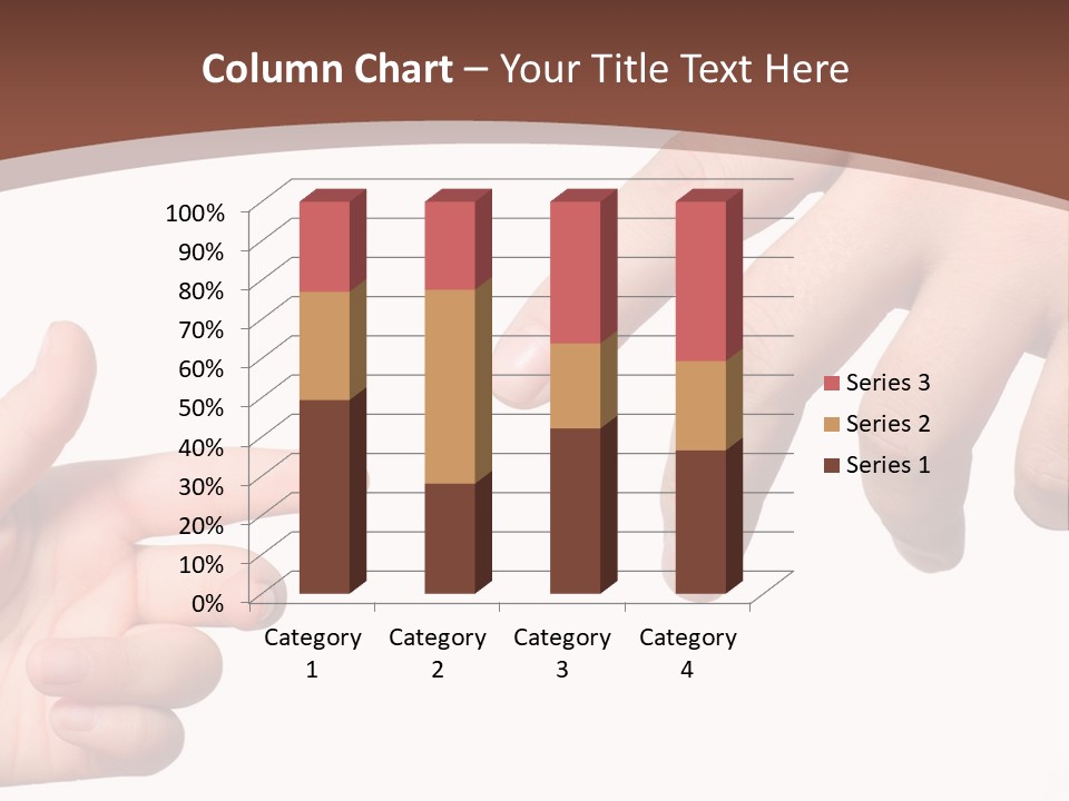 Two Hands Reaching For Each Other In Front Of A Brown Background PowerPoint Template