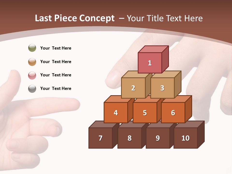 Two Hands Reaching For Each Other In Front Of A Brown Background PowerPoint Template