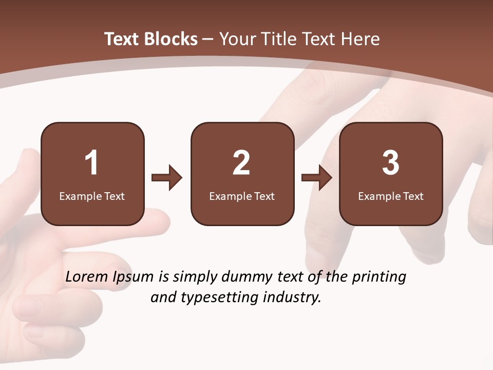 Two Hands Reaching For Each Other In Front Of A Brown Background PowerPoint Template