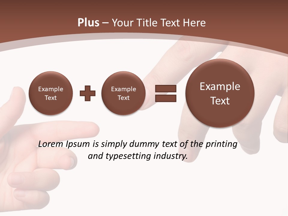 Two Hands Reaching For Each Other In Front Of A Brown Background PowerPoint Template