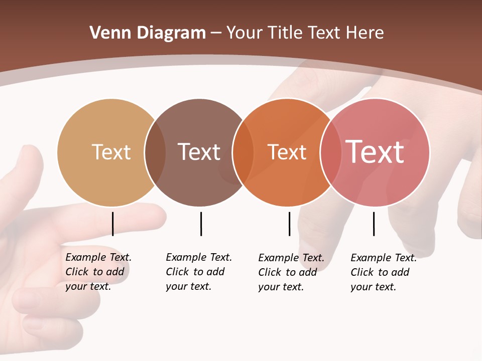 Two Hands Reaching For Each Other In Front Of A Brown Background PowerPoint Template