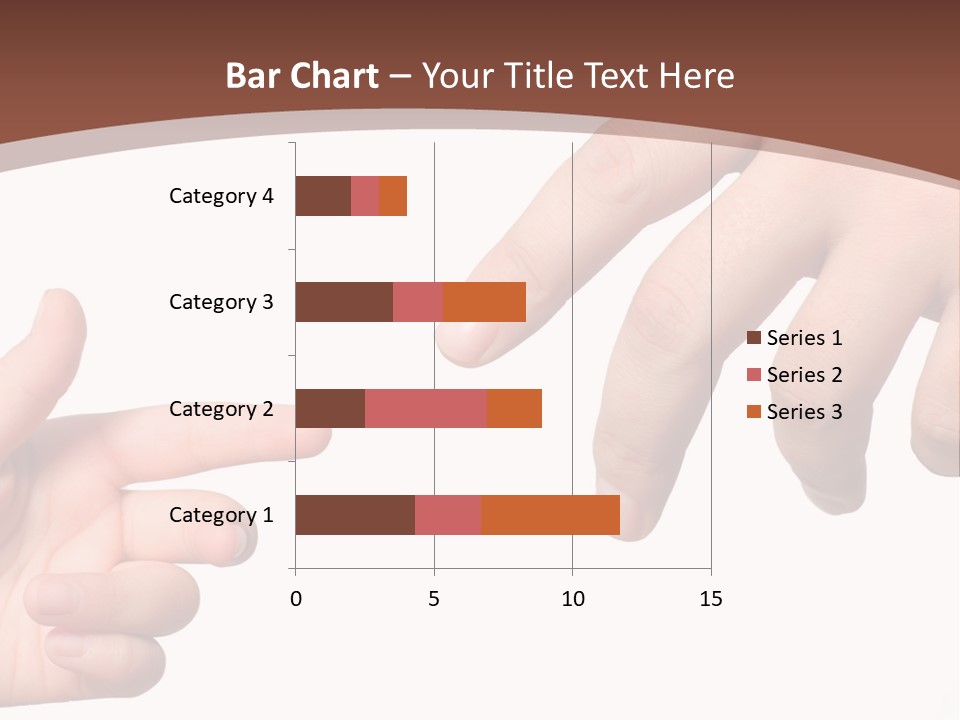 Two Hands Reaching For Each Other In Front Of A Brown Background PowerPoint Template