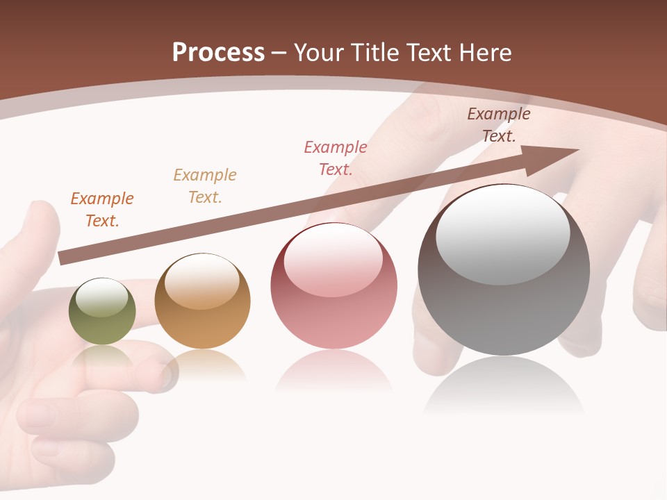Two Hands Reaching For Each Other In Front Of A Brown Background PowerPoint Template