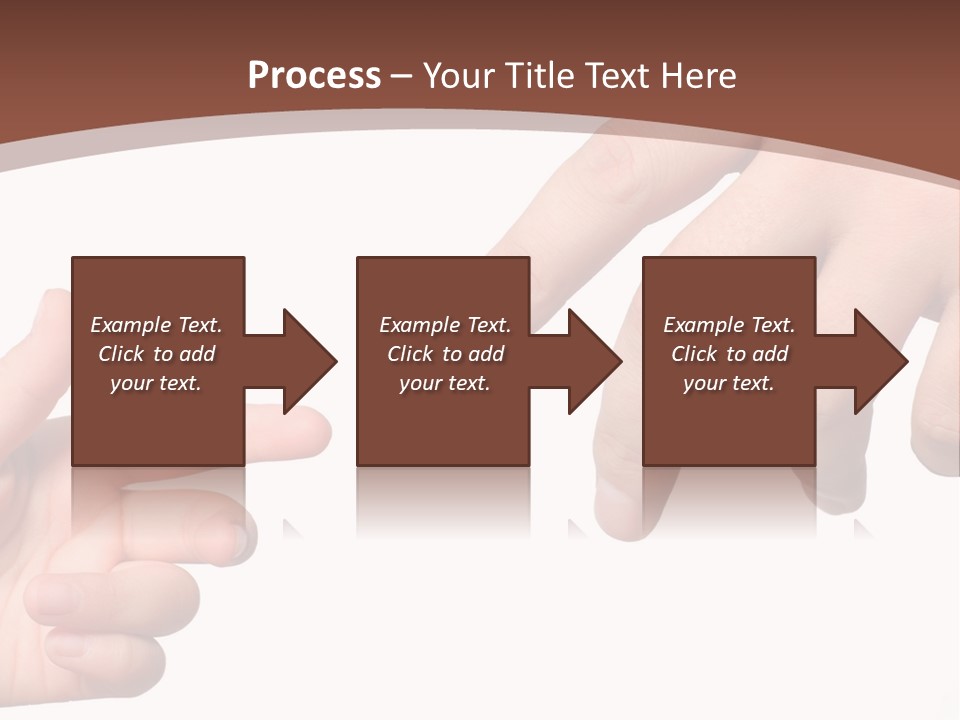 Two Hands Reaching For Each Other In Front Of A Brown Background PowerPoint Template