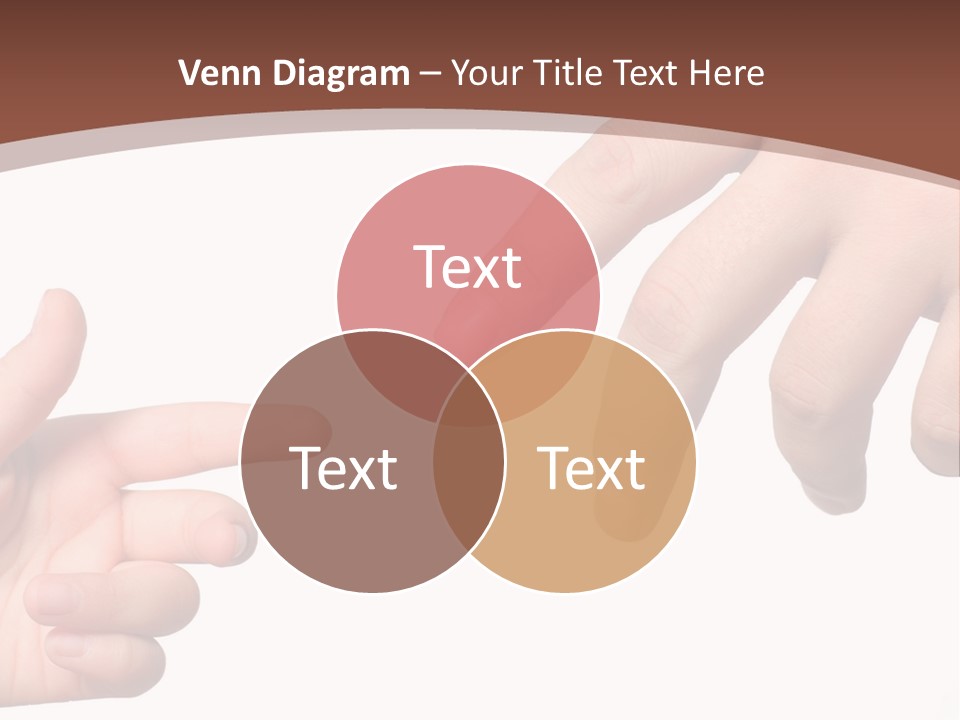 Two Hands Reaching For Each Other In Front Of A Brown Background PowerPoint Template