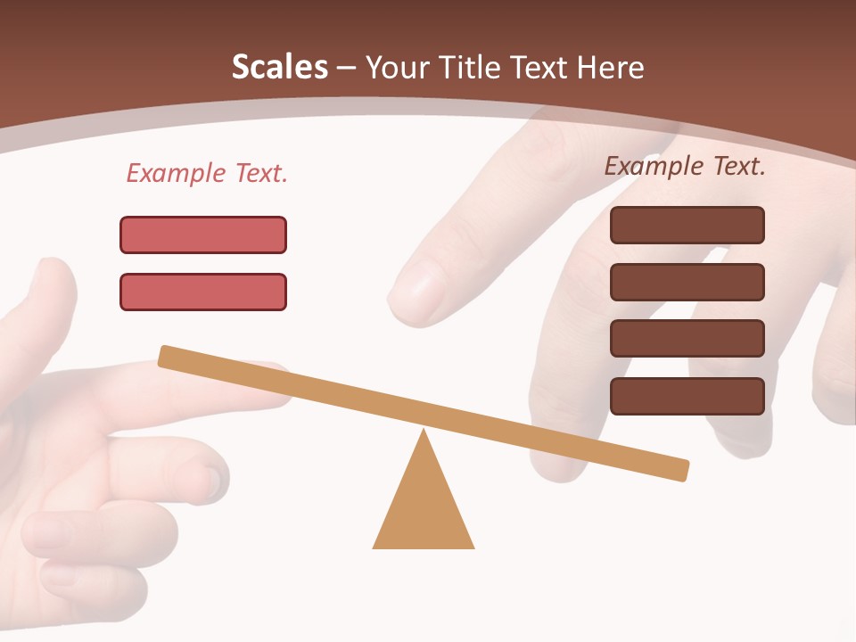 Two Hands Reaching For Each Other In Front Of A Brown Background PowerPoint Template