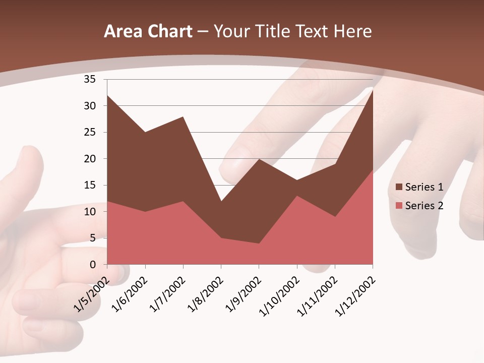 Two Hands Reaching For Each Other In Front Of A Brown Background PowerPoint Template