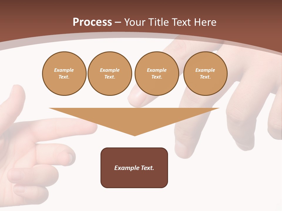 Two Hands Reaching For Each Other In Front Of A Brown Background PowerPoint Template
