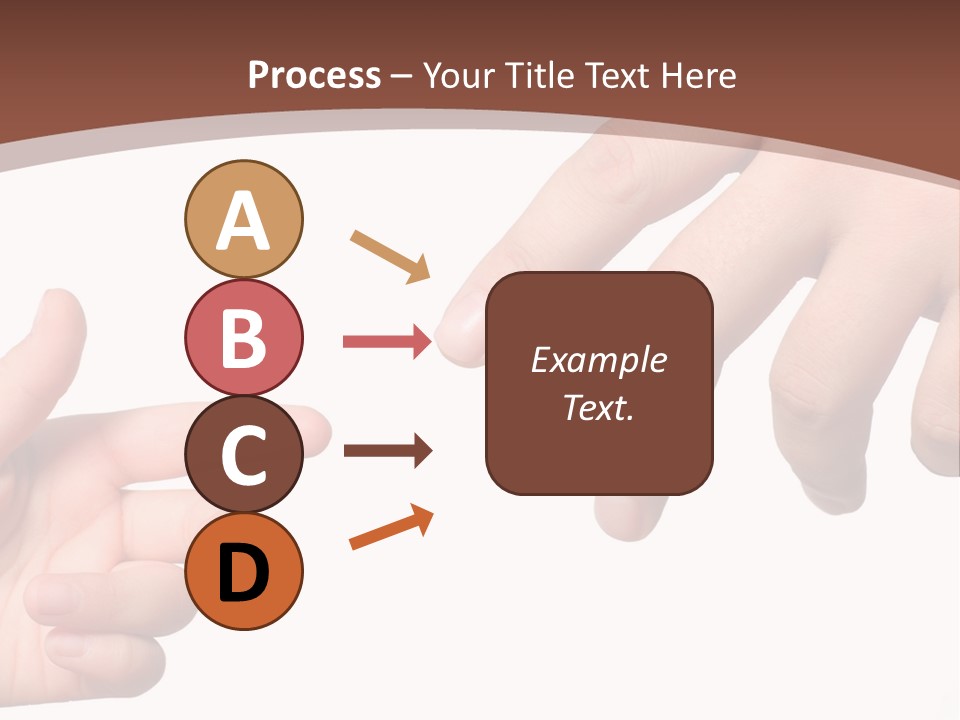 Two Hands Reaching For Each Other In Front Of A Brown Background PowerPoint Template