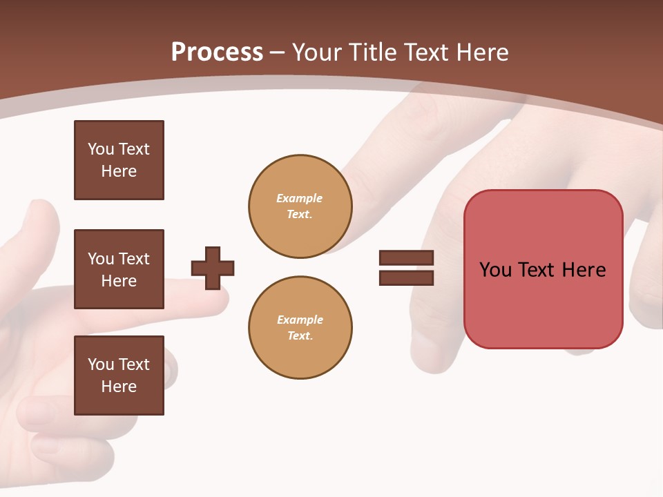 Two Hands Reaching For Each Other In Front Of A Brown Background PowerPoint Template