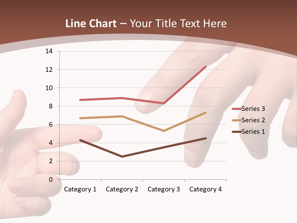 Two Hands Reaching For Each Other In Front Of A Brown Background PowerPoint Template