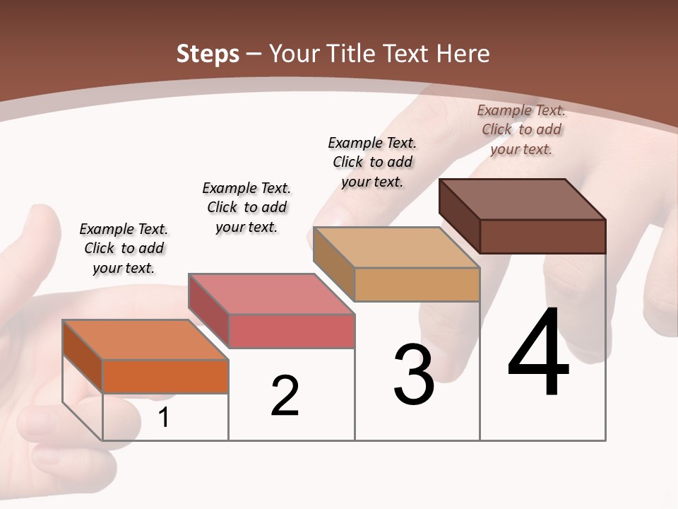Two Hands Reaching For Each Other In Front Of A Brown Background PowerPoint Template