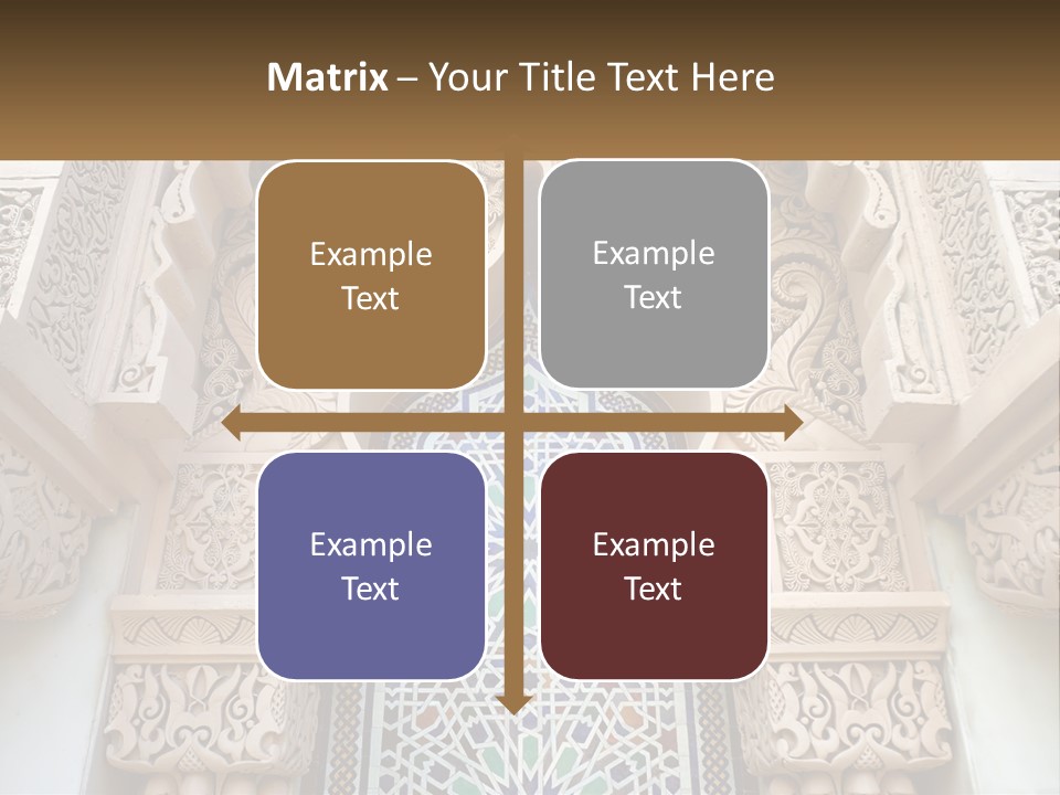 An Ornate Arch With A Blue And White Tile Pattern PowerPoint Template