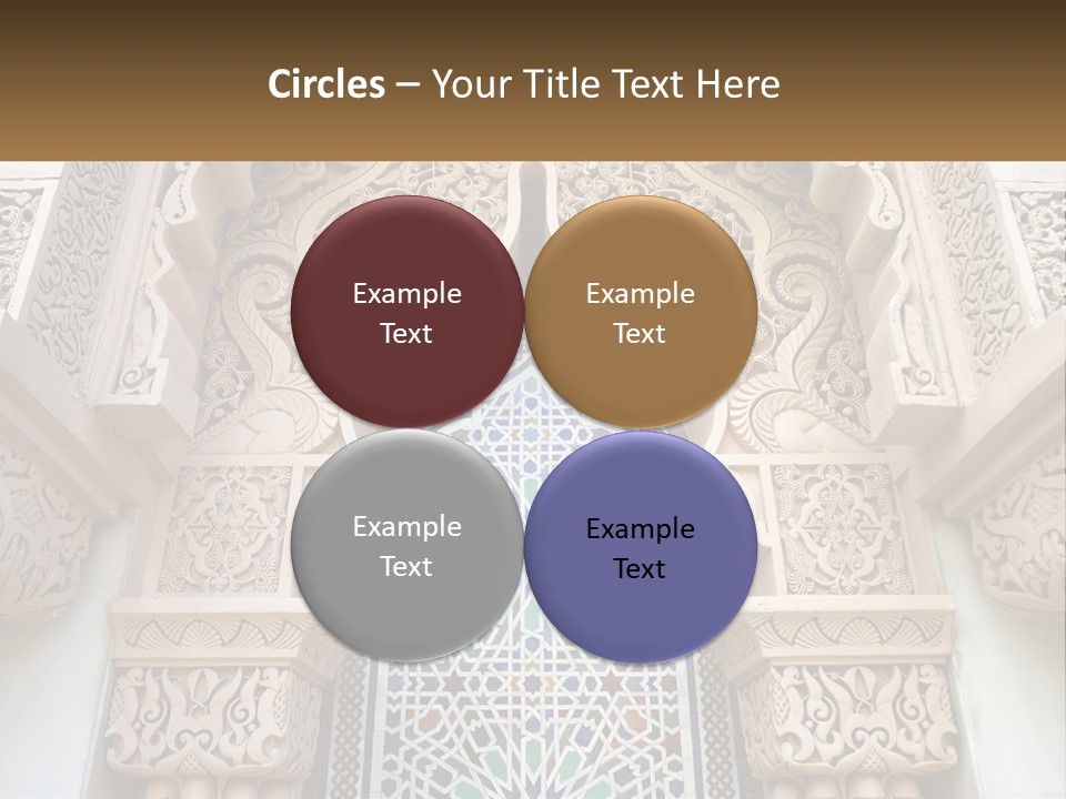 An Ornate Arch With A Blue And White Tile Pattern PowerPoint Template