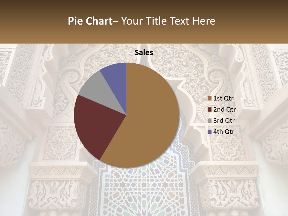 An Ornate Arch With A Blue And White Tile Pattern PowerPoint Template