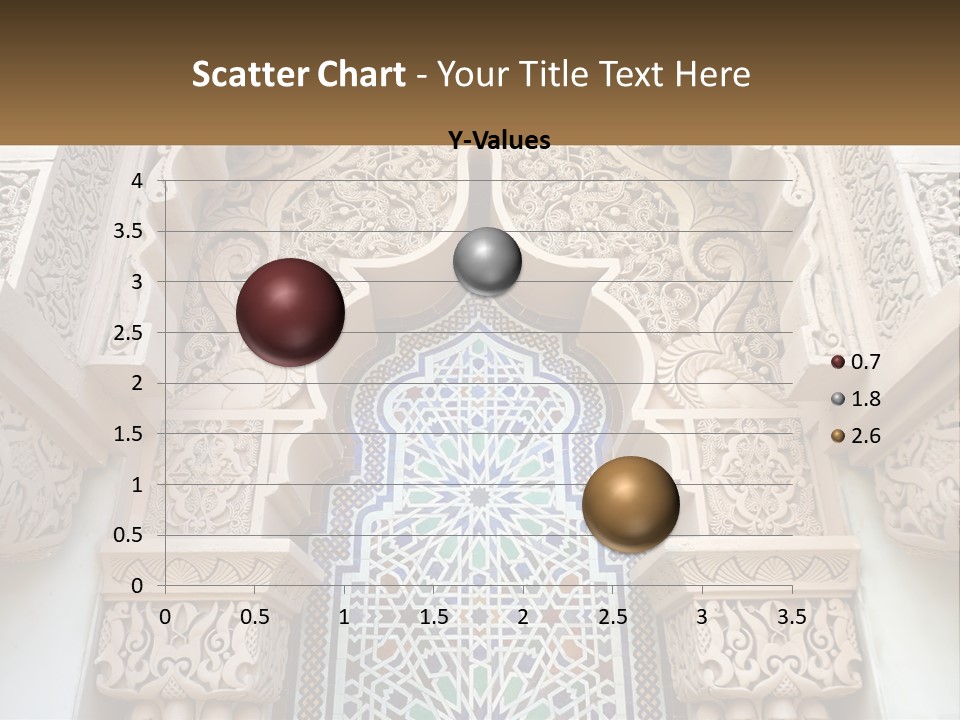 An Ornate Arch With A Blue And White Tile Pattern PowerPoint Template