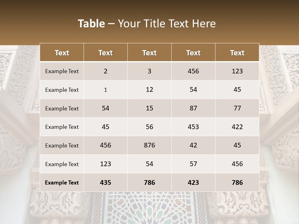 An Ornate Arch With A Blue And White Tile Pattern PowerPoint Template