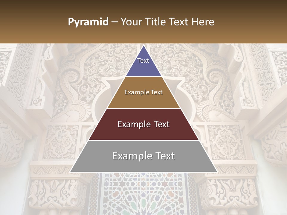 An Ornate Arch With A Blue And White Tile Pattern PowerPoint Template