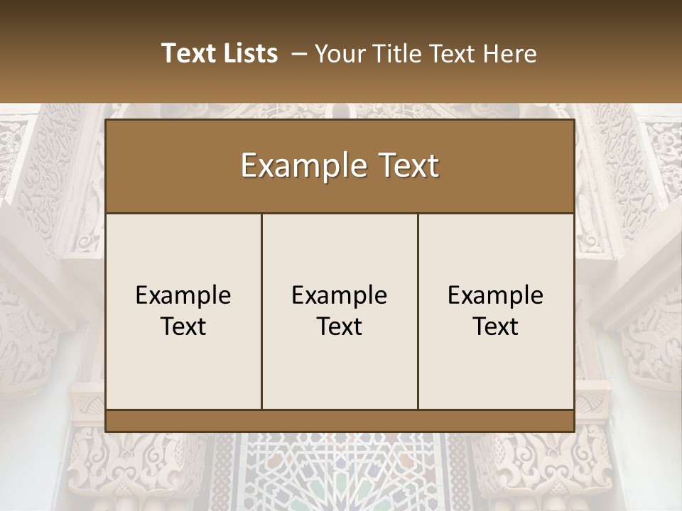 An Ornate Arch With A Blue And White Tile Pattern PowerPoint Template