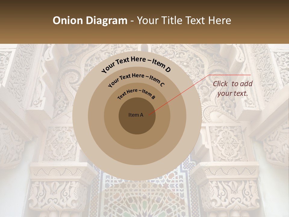 An Ornate Arch With A Blue And White Tile Pattern PowerPoint Template