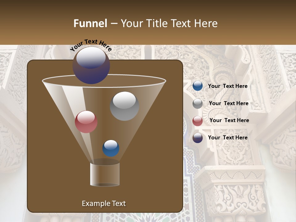 An Ornate Arch With A Blue And White Tile Pattern PowerPoint Template