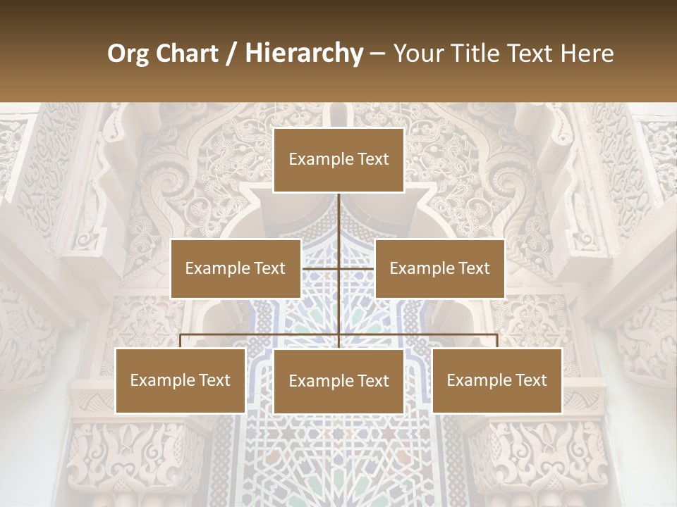 An Ornate Arch With A Blue And White Tile Pattern PowerPoint Template