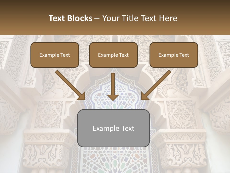 An Ornate Arch With A Blue And White Tile Pattern PowerPoint Template