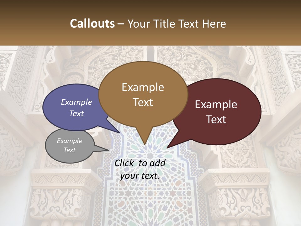 An Ornate Arch With A Blue And White Tile Pattern PowerPoint Template