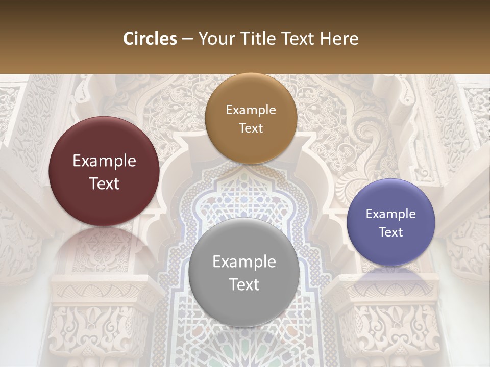 An Ornate Arch With A Blue And White Tile Pattern PowerPoint Template