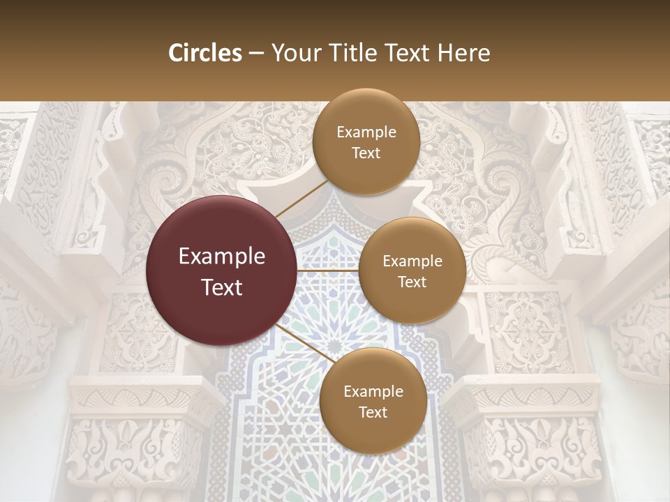 An Ornate Arch With A Blue And White Tile Pattern PowerPoint Template