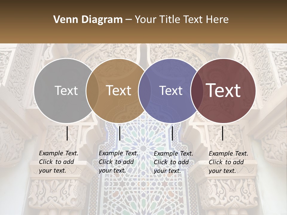 An Ornate Arch With A Blue And White Tile Pattern PowerPoint Template
