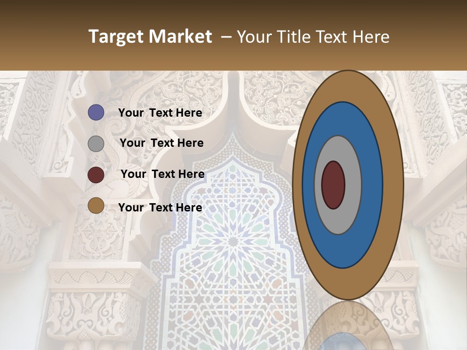An Ornate Arch With A Blue And White Tile Pattern PowerPoint Template