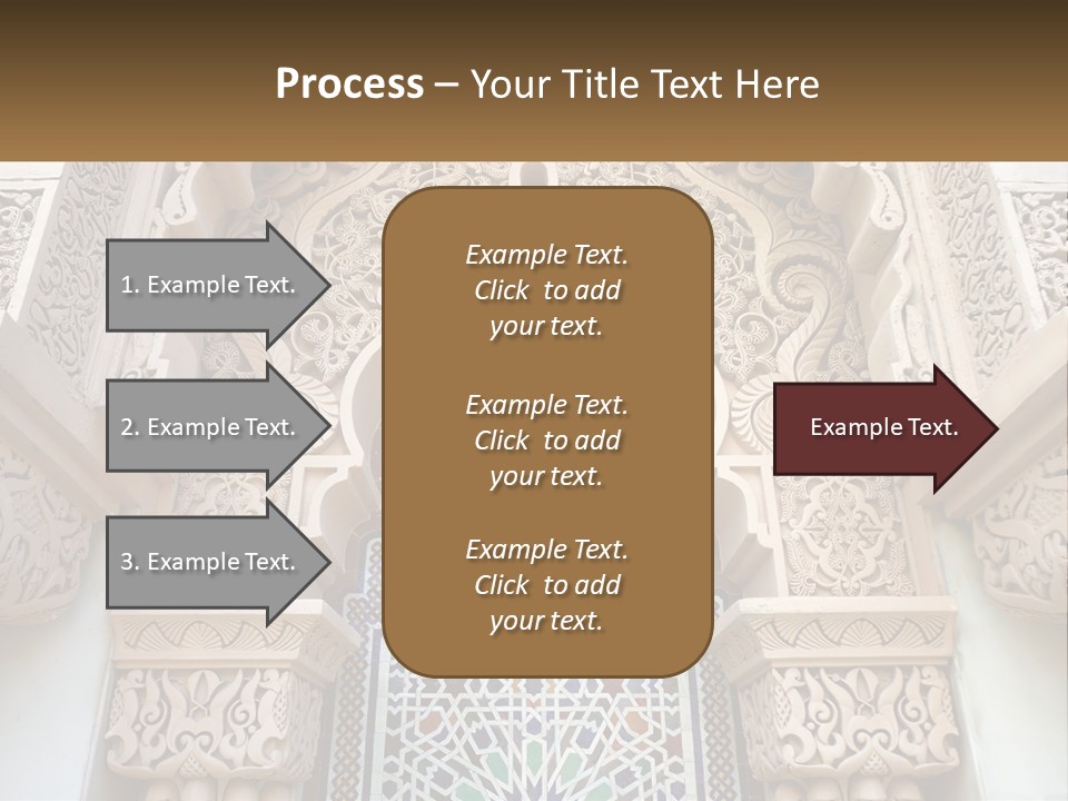 An Ornate Arch With A Blue And White Tile Pattern PowerPoint Template