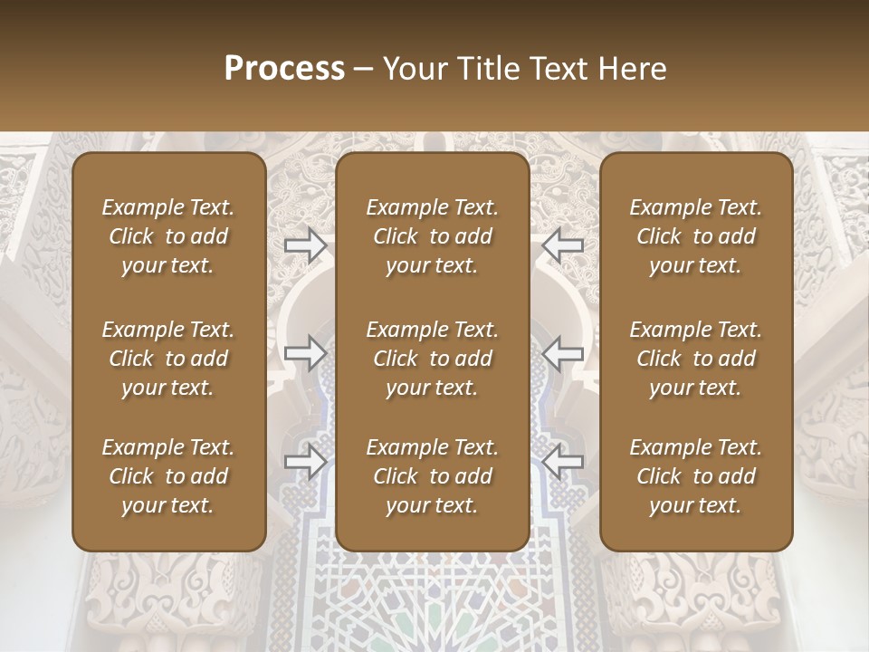 An Ornate Arch With A Blue And White Tile Pattern PowerPoint Template