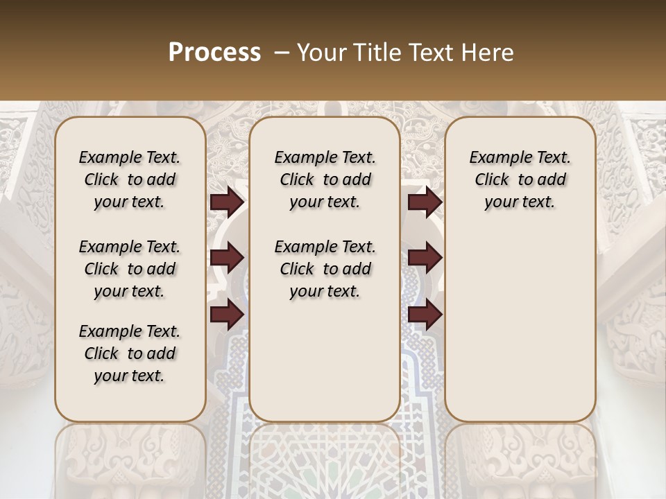 An Ornate Arch With A Blue And White Tile Pattern PowerPoint Template