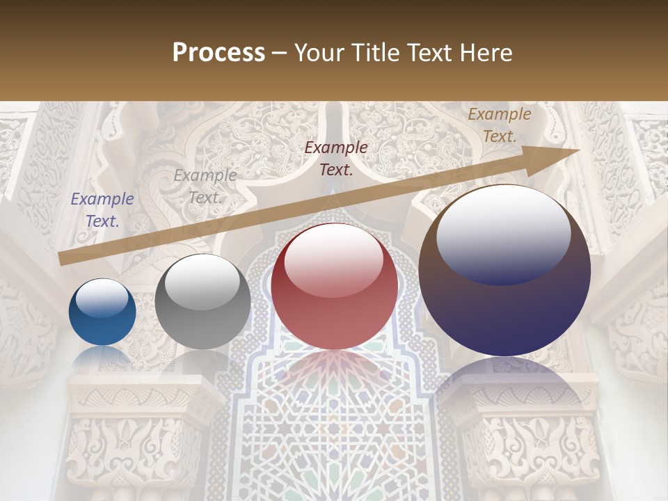 An Ornate Arch With A Blue And White Tile Pattern PowerPoint Template