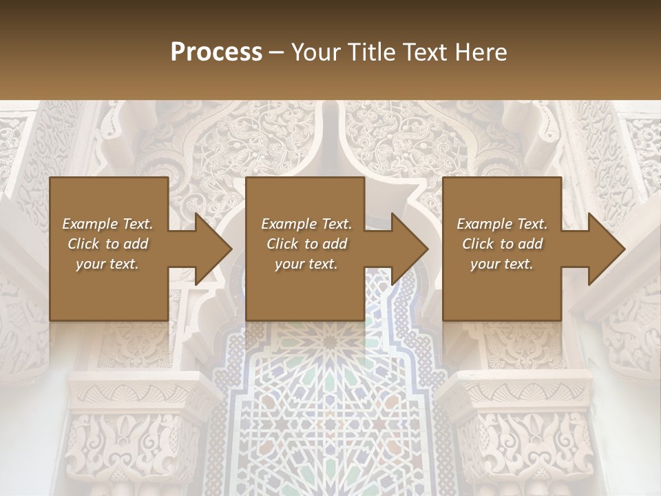 An Ornate Arch With A Blue And White Tile Pattern PowerPoint Template