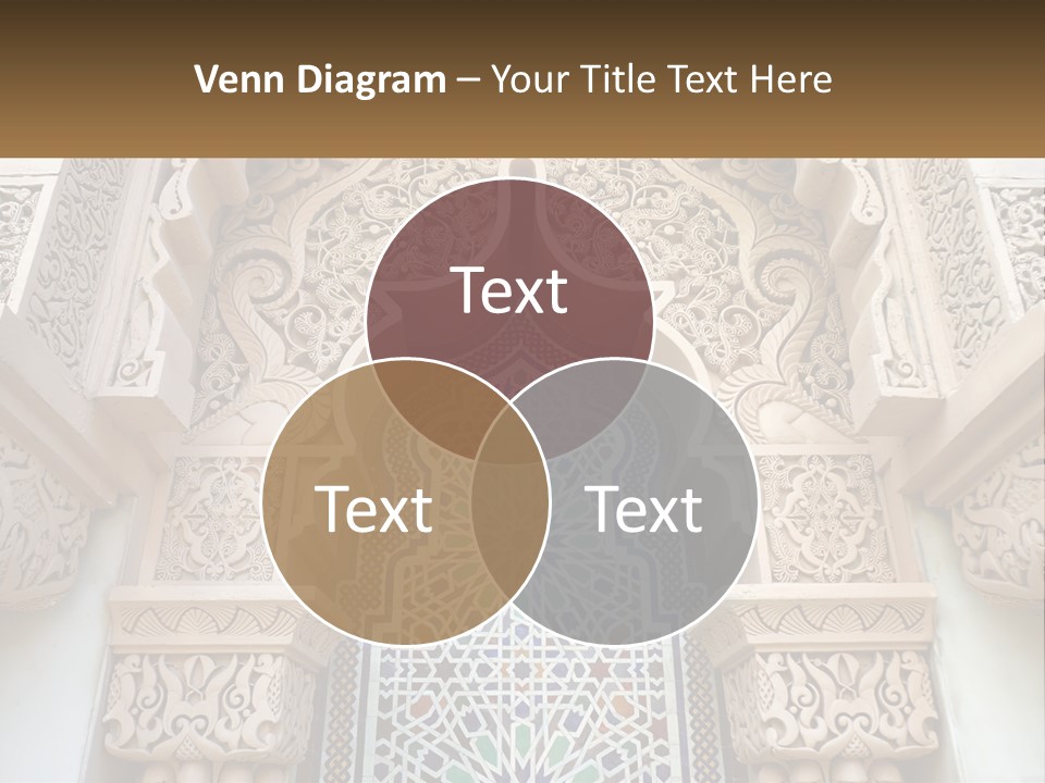 An Ornate Arch With A Blue And White Tile Pattern PowerPoint Template