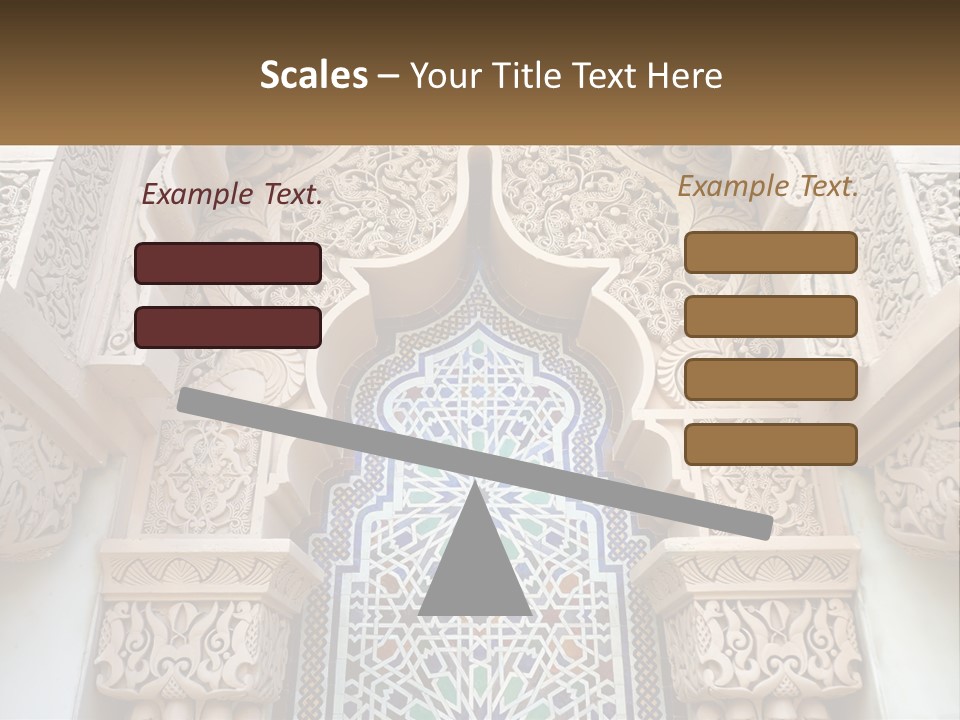 An Ornate Arch With A Blue And White Tile Pattern PowerPoint Template