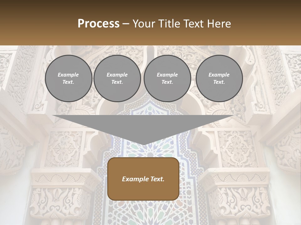 An Ornate Arch With A Blue And White Tile Pattern PowerPoint Template
