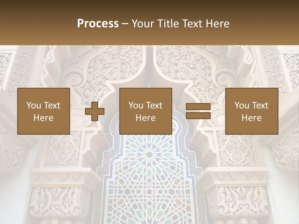 An Ornate Arch With A Blue And White Tile Pattern PowerPoint Template