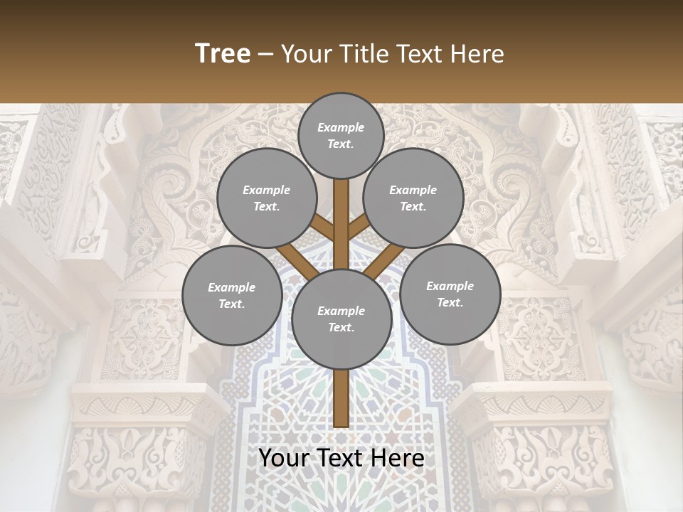 An Ornate Arch With A Blue And White Tile Pattern PowerPoint Template